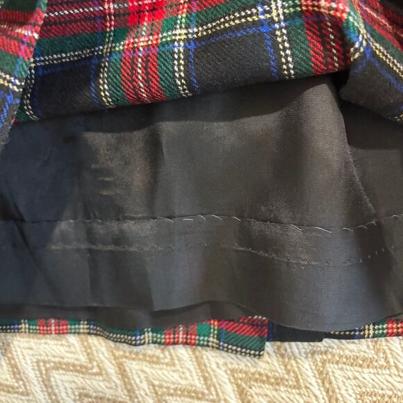 Vintage Pendleton Wool Authentic Black Stewart Tartan Skirt - Picture 4 of 11